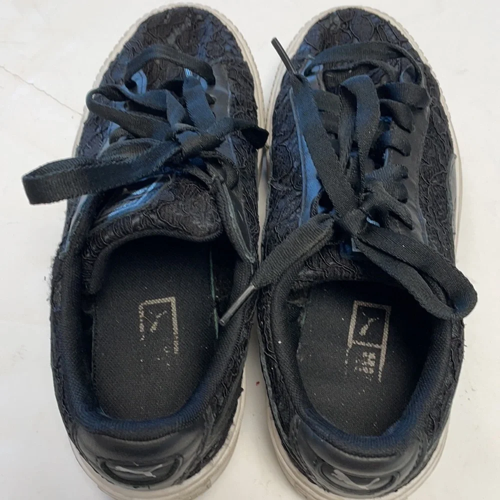 Puma black lace sneakers